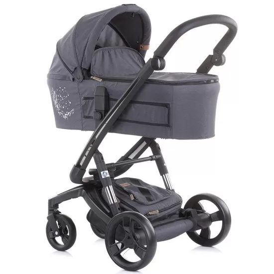 Carucior Chipolino Electra 3 in 1 Silver cu cadru negru Carucior Chipolino Electra 3 in 1 Silver cu cadru negru