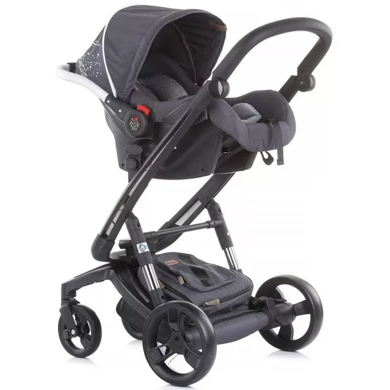 Carucior Chipolino Electra 3 in 1 Silver cu cadru negru Carucior Chipolino Electra 3 in 1 Silver cu cadru negru