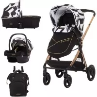Carucior copii 3 in 1 Chipolino Elite Black White