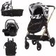 Carucior copii 3 in 1 Chipolino Elite Black White Carucior copii 3 in 1 Chipolino Elite Black White