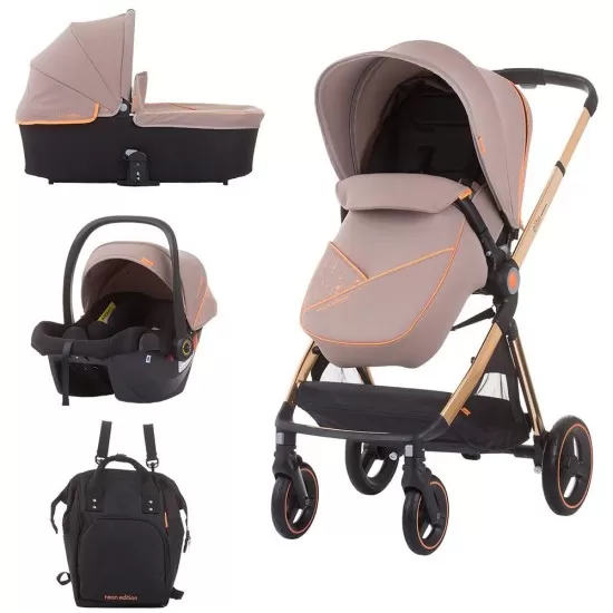 Carucior copii 3 in 1 Chipolino Elite Humus Carucior copii 3 in 1 Chipolino Elite Humus