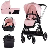 Carucior copii 3 in 1 Chipolino Elite Pnk Marshmallow