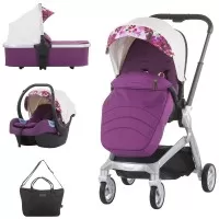 Carucior Chipolino Emotion 3 in 1 White Flowers