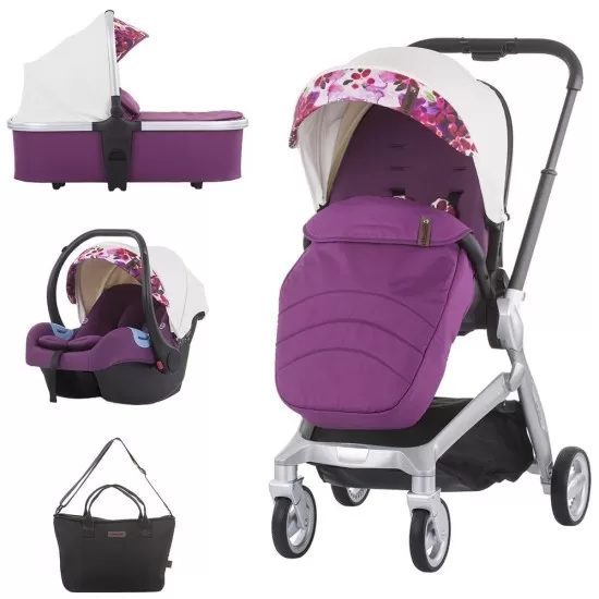 Carucior Chipolino Emotion 3 in 1 White Flowers Carucior Chipolino Emotion 3 in 1 White Flowers
