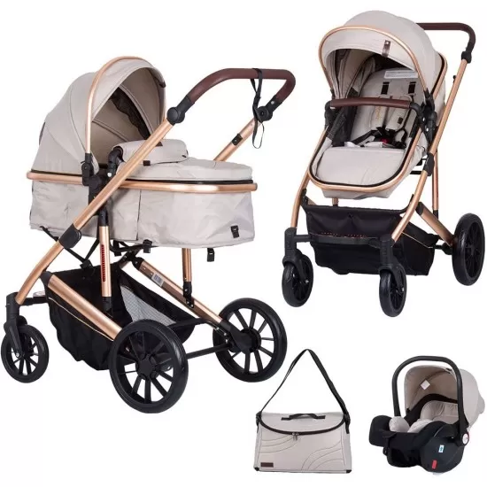Carucior copii 3 in 1 Chipolino Enigma Humus Carucior copii 3 in 1 Chipolino Enigma Humus