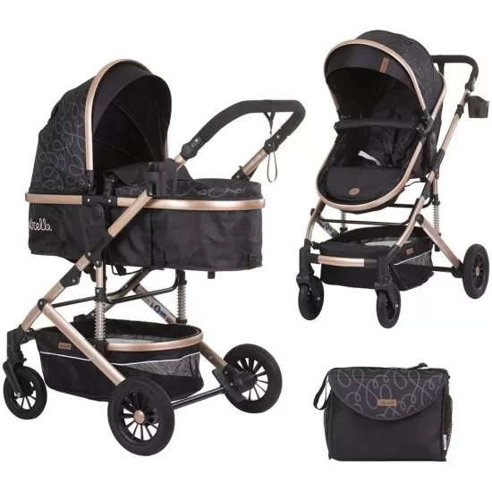 Carucior copii 3 in 1 Chipolino Estelle Ebony