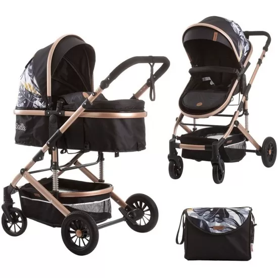 Carucior copii 3 in 1 Chipolino Estelle Leaves