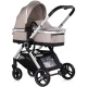 Carucior copii 3 in 1 cu landou, scaun auto, geanta mamici Chipolino Euphoria Latte