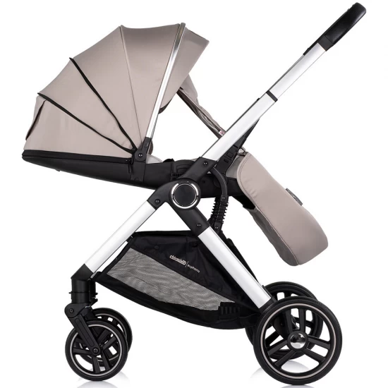 Carucior copii 3 in 1 cu landou, scaun auto, geanta mamici Chipolino Euphoria Latte