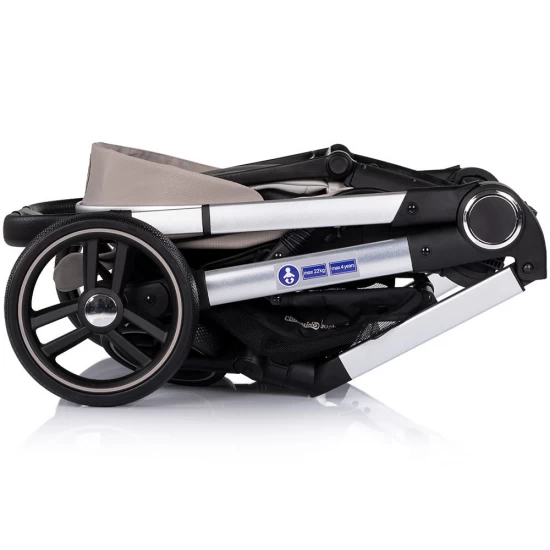 Carucior copii 3 in 1 cu landou, scaun auto, geanta mamici Chipolino Euphoria Latte