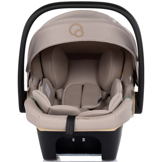 Carucior copii 3 in 1 cu landou, scaun auto, geanta mamici Chipolino Euphoria Latte