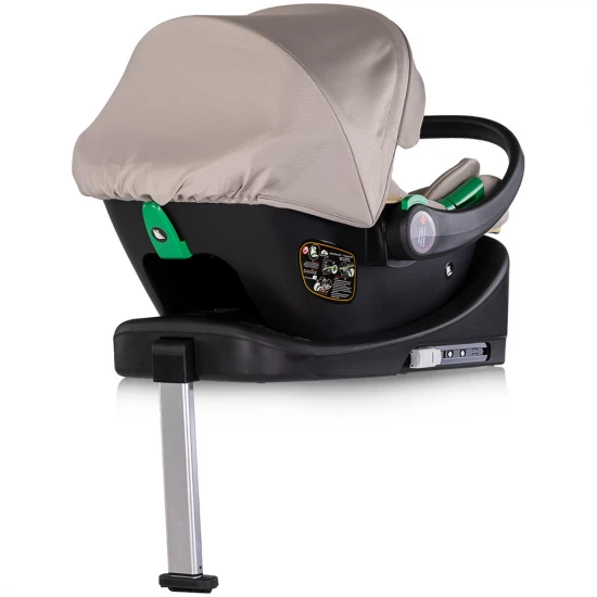 Carucior copii 3 in 1 cu landou, scaun auto, geanta mamici Chipolino Euphoria Latte