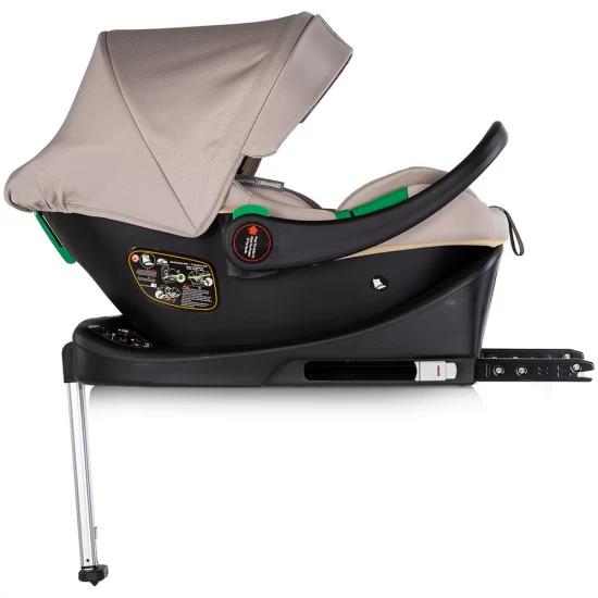 Carucior copii 3 in 1 cu landou, scaun auto, geanta mamici Chipolino Euphoria Latte
