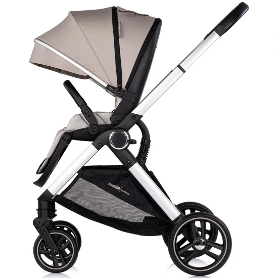 Carucior copii 3 in 1 cu landou, scaun auto, geanta mamici Chipolino Euphoria Latte
