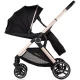 Carucior copii 3 in 1 cu landou, scaun auto, geanta mamici Chipolino Euphoria Noir