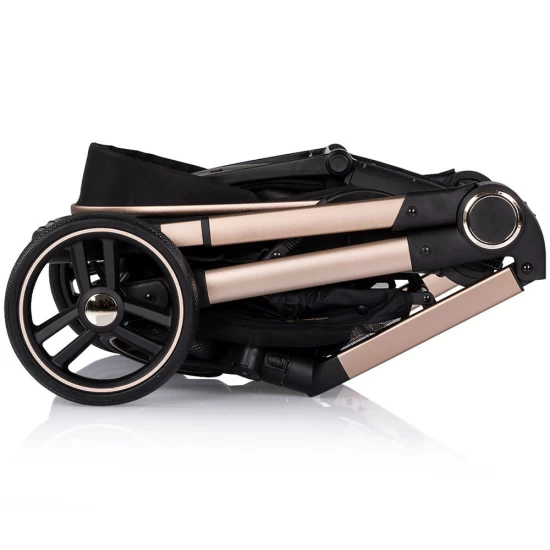 Carucior copii 3 in 1 cu landou, scaun auto, geanta mamici Chipolino Euphoria Noir