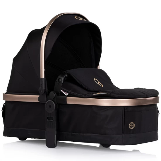 Carucior copii 3 in 1 cu landou, scaun auto, geanta mamici Chipolino Euphoria Noir