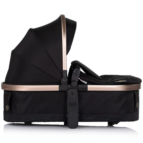 Carucior copii 3 in 1 cu landou, scaun auto, geanta mamici Chipolino Euphoria Noir