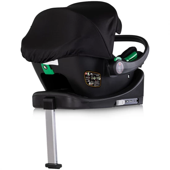 Carucior copii 3 in 1 cu landou, scaun auto, geanta mamici Chipolino Euphoria Noir
