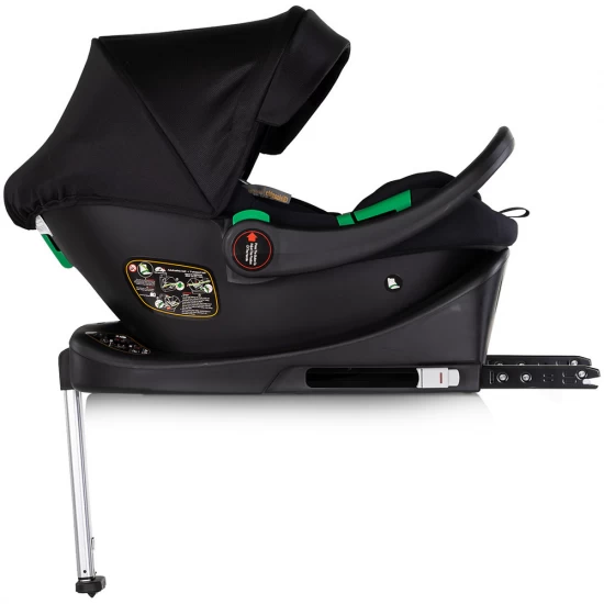 Carucior copii 3 in 1 cu landou, scaun auto, geanta mamici Chipolino Euphoria Noir