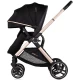 Carucior copii 3 in 1 cu landou, scaun auto, geanta mamici Chipolino Euphoria Noir