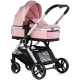 Carucior copii 3 in 1 cu landou, scaun auto, geanta mamici Chipolino Euphoria Powder Pink