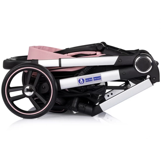 Carucior copii 3 in 1 cu landou, scaun auto, geanta mamici Chipolino Euphoria Powder Pink