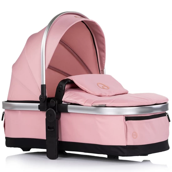 Carucior copii 3 in 1 cu landou, scaun auto, geanta mamici Chipolino Euphoria Powder Pink