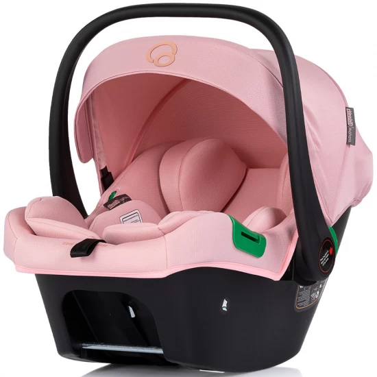 Carucior copii 3 in 1 cu landou, scaun auto, geanta mamici Chipolino Euphoria Powder Pink