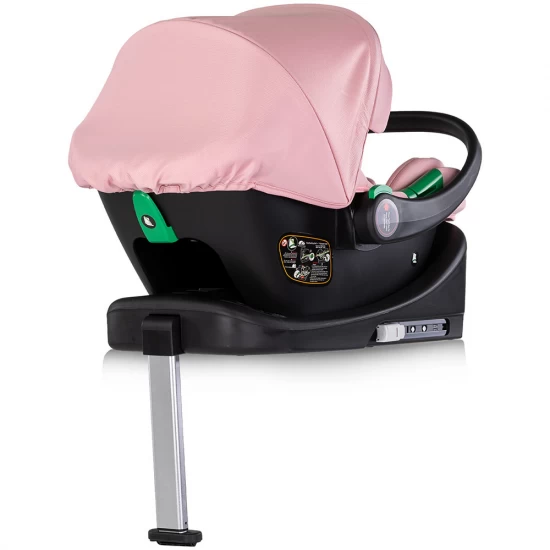 Carucior copii 3 in 1 cu landou, scaun auto, geanta mamici Chipolino Euphoria Powder Pink