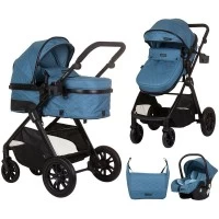 Carucior copii 3 in 1 Chipolino Harmony Blue