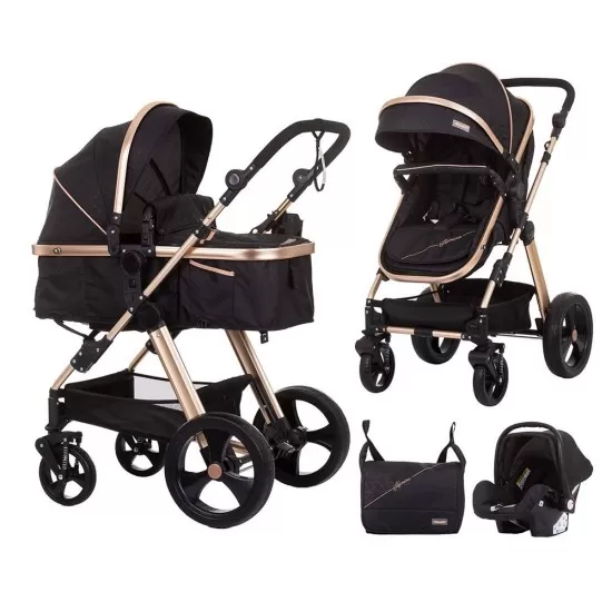 Carucior transformabil Chipolino Havana 3 in 1 Ebony
