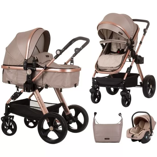 Carucior copii 3 in 1 Chipolino Havana Golden Beige Carucior copii 3 in 1 Chipolino Havana Golden Beige