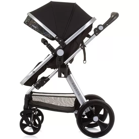 Carucior copii 3 in 1 Chipolino Havana Obsidian Leaves Carucior copii 3 in 1 Chipolino Havana Obsidian Leaves