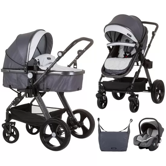 Carucior copii 3 in 1 Chipolino Havana Silver Grey Carucior copii 3 in 1 Chipolino Havana Silver Grey