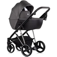 Carucior copii 3 in 1 cu landou, scaun auto, geanta mamici Chipolino Imperium Charcoal