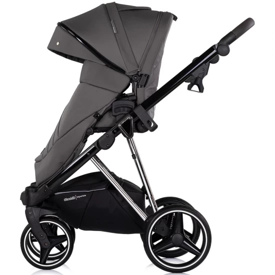 Carucior copii 3 in 1 cu landou, scaun auto, geanta mamici Chipolino Imperium Charcoal