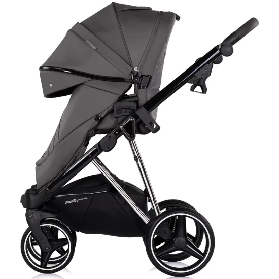 Carucior copii 3 in 1 cu landou, scaun auto, geanta mamici Chipolino Imperium Charcoal