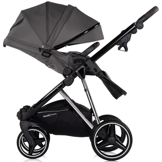 Carucior copii 3 in 1 cu landou, scaun auto, geanta mamici Chipolino Imperium Charcoal