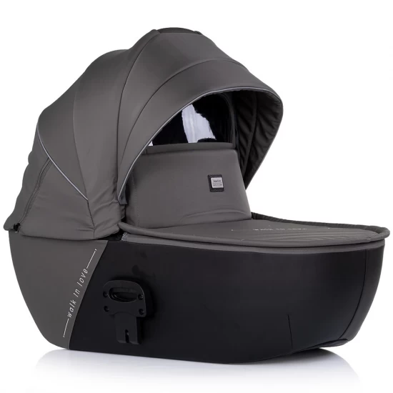 Carucior copii 3 in 1 cu landou, scaun auto, geanta mamici Chipolino Imperium Charcoal