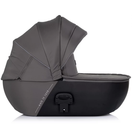 Carucior copii 3 in 1 cu landou, scaun auto, geanta mamici Chipolino Imperium Charcoal