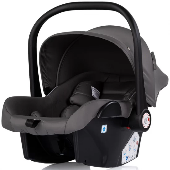 Carucior copii 3 in 1 cu landou, scaun auto, geanta mamici Chipolino Imperium Charcoal