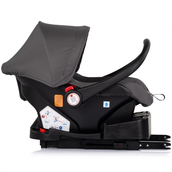 Carucior copii 3 in 1 cu landou, scaun auto, geanta mamici Chipolino Imperium Charcoal