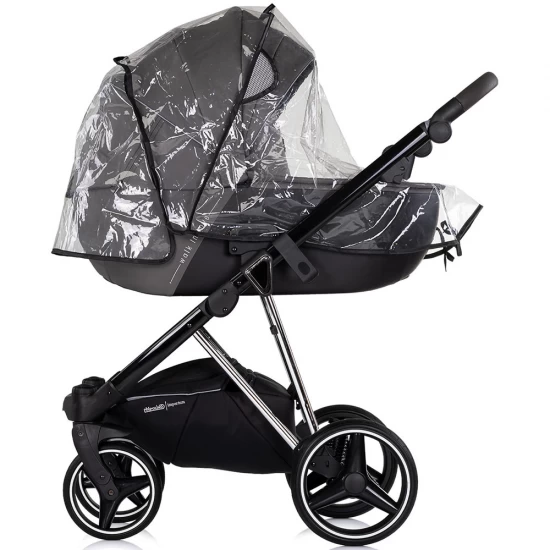Carucior copii 3 in 1 cu landou, scaun auto, geanta mamici Chipolino Imperium Charcoal