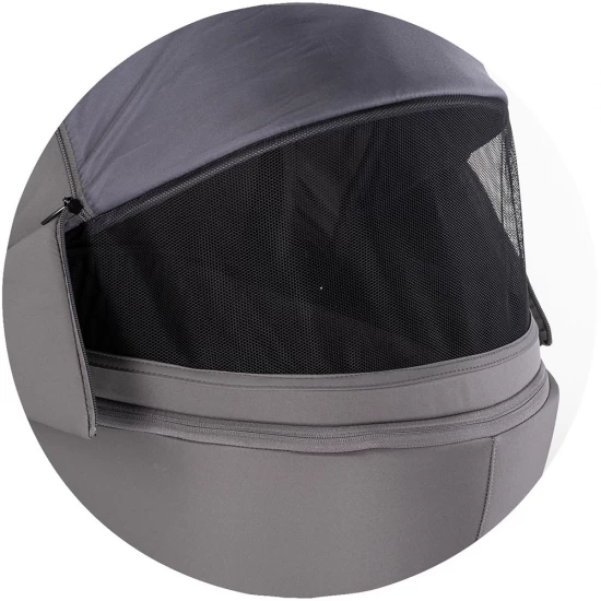 Carucior copii 3 in 1 cu landou, scaun auto, geanta mamici Chipolino Imperium Charcoal
