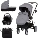 Carucior copii 3 in 1 Chipolino Linea Ash Grey Carucior copii 3 in 1 Chipolino Linea Ash Grey