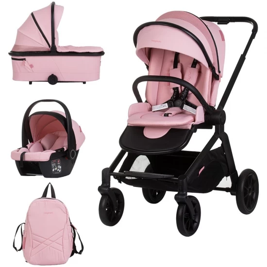 Carucior copii 3 in 1 Chipolino Magnum Pink Marshmallow Carucior copii 3 in 1 Chipolino Magnum Pink Marshmallow