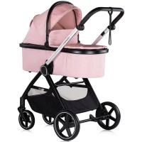 Carucior copii 3 in 1 Chipolino Marbella Pink Marshmallow