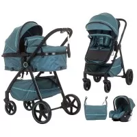 Carucior copii 3 in 1 Chipolino Misty Aloe