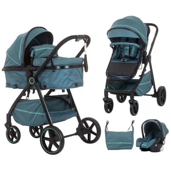 Carucior copii 3 in 1 Chipolino Misty Aloe Carucior copii 3 in 1 Chipolino Misty Aloe